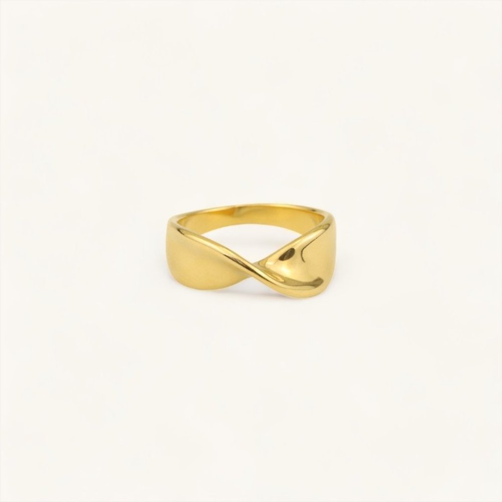 Ana Luisa Style ELIORA Gold Twist Ribbon Band Ring - Picture 3 of 4